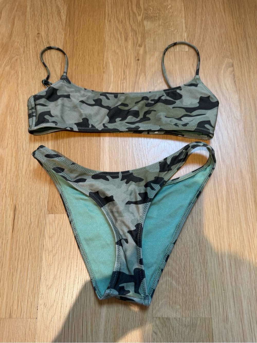 Camo Triangle Bikini - Green Camo